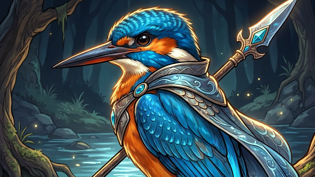 Kingfisher companion artwork from Burbz